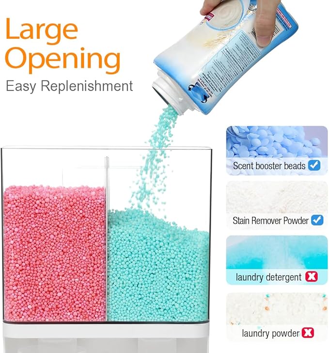 Conworld Laundry Detergent Dispenser, Scent Booster Beads Dispenser for Laundry Room Organization, Suitable for Beads, Stain Remover Powder