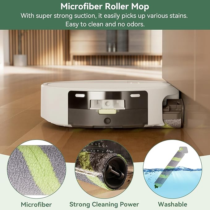 21 Pcs Replacement Parts for iRobot Roomba Max 705 Combo / 706 Combo Robot Vacuum, Accessories Kit include 2 Main Brushes, 6 Dust Bags, 4 Filters, 2 Roller Mops, 6 Side Brushes, 1 Cleaning Tool