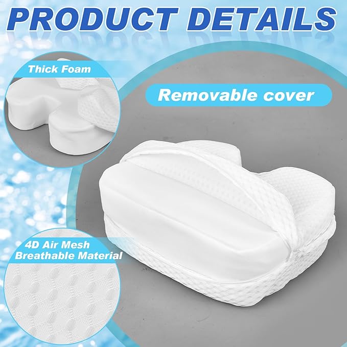 Tinideya 2 Pcs Hot Tub Booster Seat for Adults with Suction Cups and 4 Pcs Hot Tub Sponge Air Mesh Portable 15 x 12 x 5 Inch Seats Washable Inflatable Accessories for Spa Cushion(White)