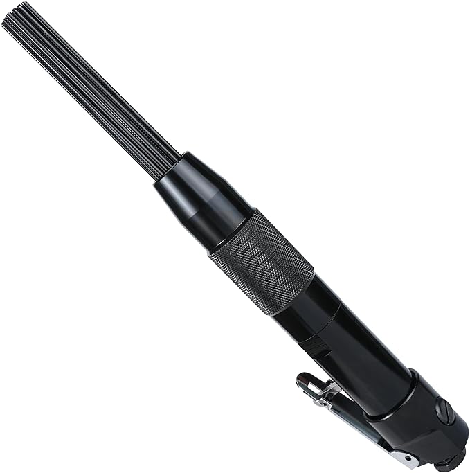 Compact air needle scaler air-powered pneumatic rust paint weld removal tool, pneumatic needle scaler