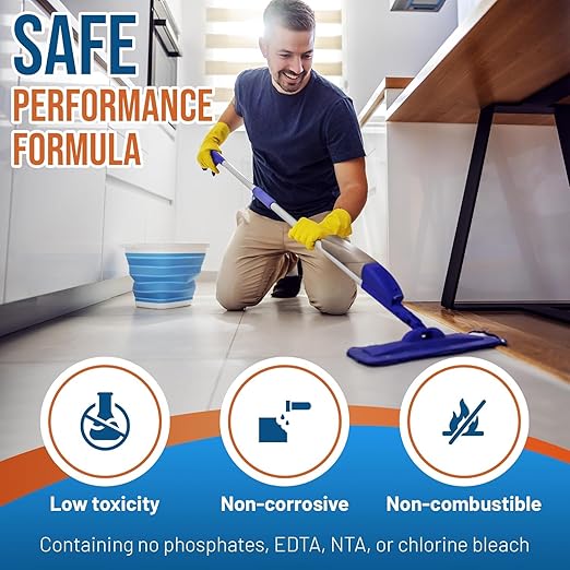 Deep Clean & Restore Bundle – Heavy Duty Tile & Grout Cleaner with White Grout Paint Pen 2-Pack – Degreaser & Grout Whitener Kit for Bathroom, Kitchen, Shower