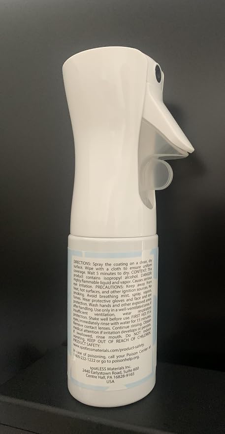 spotLESS MATERIALS Toilet Coating Spray for Ceramic & Porcelain Bowls, Liquid Surface Coating Designed for Easier Routine Cleaning, Helps with Toilet Rings and Daily Buildup, PFAS-Free, 5 oz