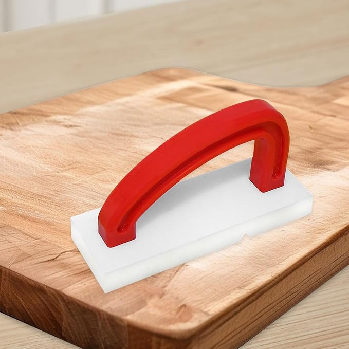 Cutting Board Refinisher Chopping Board Planer with Handle Professional Effective Cleaning Resurfacing Tool for Restaurant, Red