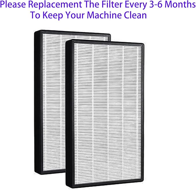 2 Pack Replacement Filters Fit for COLZER KJ800, 3-In-1 Composite Filters (Pre-filter, Activated Carbon, True HEPA)