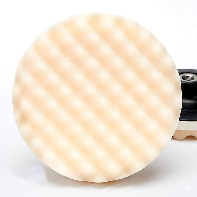 GASHINA STORY 3-M-05737-Perfect-It Foam Buffing Pad 8 Inch 1pc - Single Sided Hook & Loop for Car Polishing - Compatible with Dual-Action & Rotary Polishers - Washable & Reusable for Showroom Shine