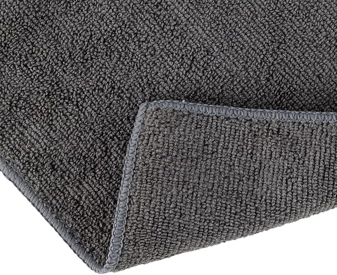 Restaurantware Clean Tek Professional 16 x 16 Inch Cleaning Cloths 100 Lint Free Microfiber Towels - Highly Absorbent Non Abrasive Gray Microfiber Cleaning Rags Reusable For All Purpose Use