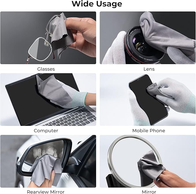 K&F Concept Professional Camera Lens Cleaner Kit - 20ml Sensor Cleaner + 24mm Double-Tipped Full Frame Sensor Cleaning Swabs. 10 Pack Lens Cleaning Cloth