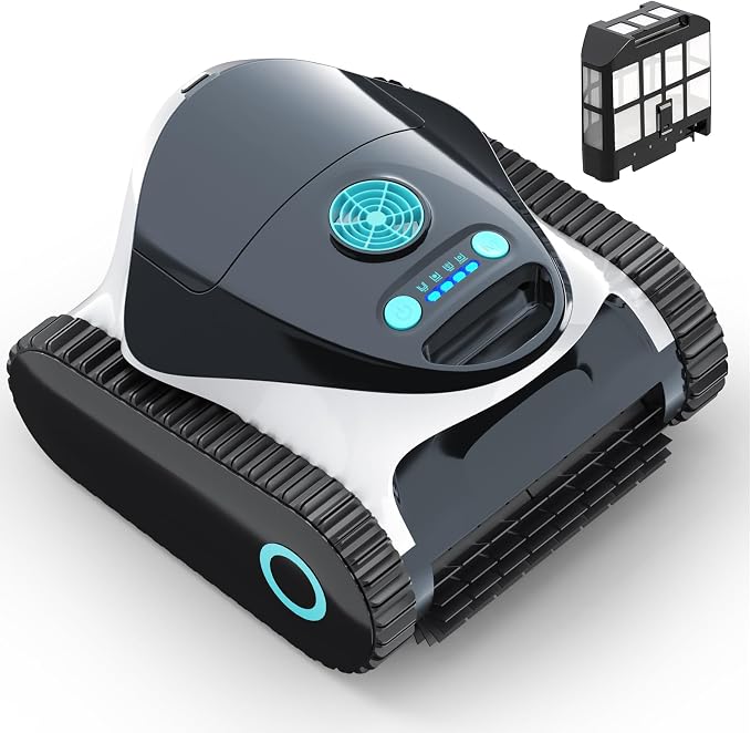 (2026 NEW) Brinbo Pool Cleaner Robot with Multi Cleaning Modes, Wall Climbing, Waterline Scrubbing, 2.5H Fast Charging, Tripe-Motor Strong Suction, C1 Pool Vacuum for Inground Pools, Onyx & Pearl
