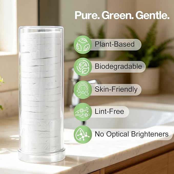 Disposable Compressed Face Towels: Refills for Reitow Hot Towel Dispenser - 60 Pcs (3 Buckets) Makeup Remover Towels - 100% Rayon/Soft/Biodegradable - for Travel Camping Hiking Spa Salon