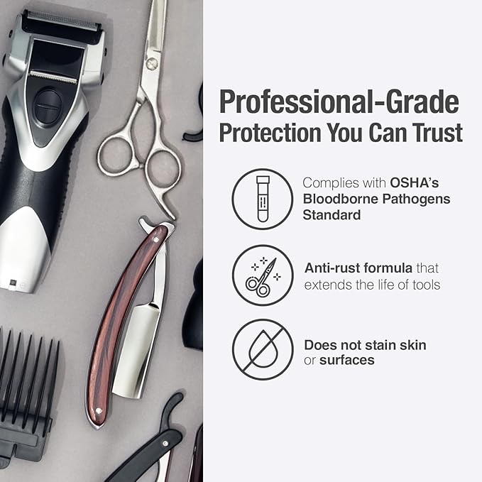 BARBICIDE Half Gallon Disinfectant Concentrate | EPA-Registered, Hospital-Grade Germicide for Salons & Barbershops | Anti-Rust Solution for Shears, Combs & Professional Tools | EPA-Registered
