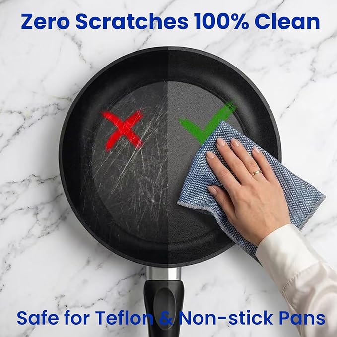 Electric Spin Scrubber & Wire Dishcloths 10 Pack Bundle – Cordless Power Scrubber 120 Min IPX7 Waterproof 8 Brush Heads + 10x10in Double-Layer Non-Scratch Reusable Cleaning Cloths