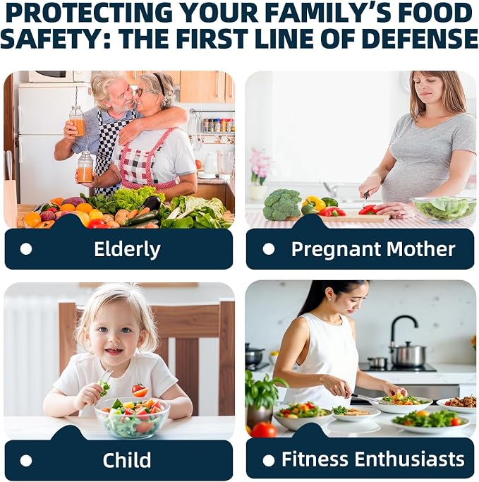 Cleaner, Portable Food Cleaner for Removing Surface Impurities, Wax & Grime, 10-Minute Automatic Cleaning, IPX7 Waterproof. Applicable to Fruits, Meat, Veggies and Grains.