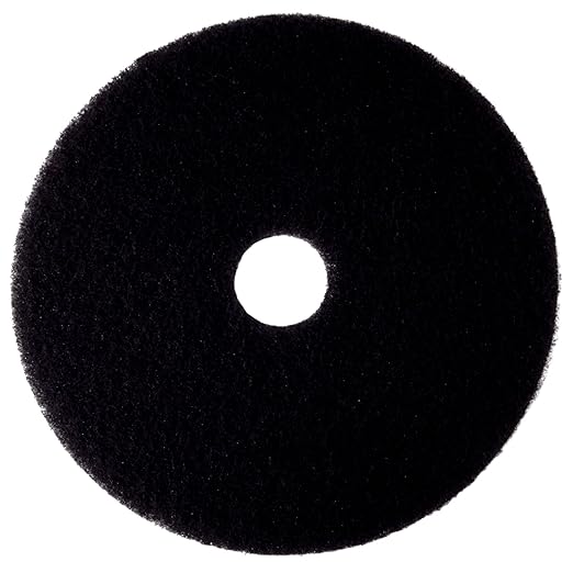 3M High Productivity Floor Pad 7300, 16", Removes Old Floor Finish, Dirt and Buildup