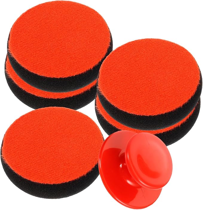 Mobestech 3sets Car Wax Applicator Pads Car Polishing Kit Wax Sponge Pads Tools Vehicle Buffing