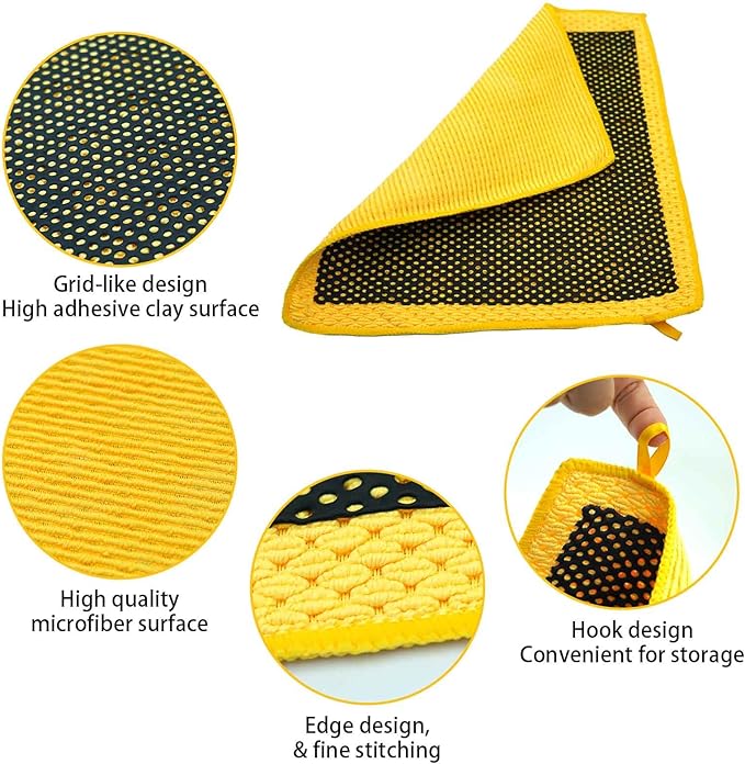 12 x 12 Inch Clay Towel Auto Detailing, Auto Detailing Clay Mitt 1 Pack 8.5x5.7 inches