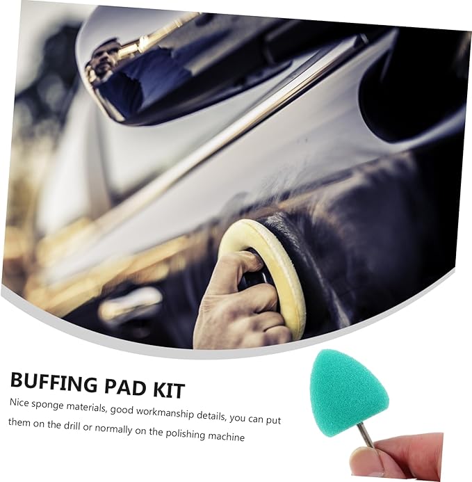 ibasenice 64pcs Car Polishing Pads Kit Sponge Buffing Discs for Vehicle Detailing Versatile Use and Furniture Compatible Electric and Pneumatic Polishers