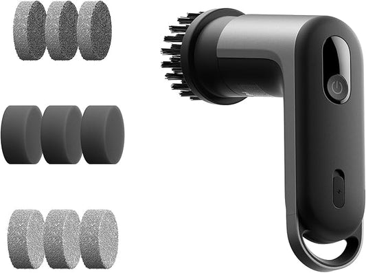 HOTO 9 Pcs Replacement Pads and HOTO Grip™ Cordless Electric Spin Scrubber