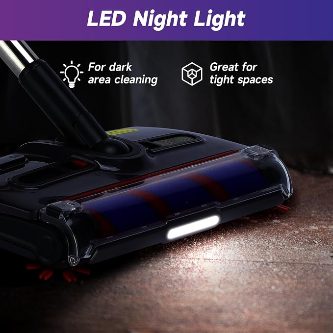 Swivel Cordless Sweeper,Floor Cordless Sweeper, Cordless Electric Sweeper Rechargeable Cordless Sweeper, 360 Direction, Hard Floor Sweeper Roller Sweeper for Home Crumbs,Kitchen, pet Hair,