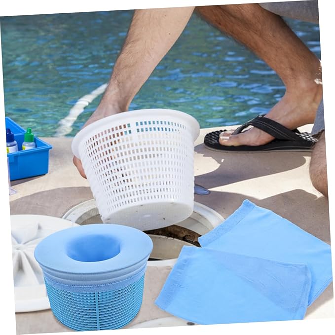 GALPADA 125pcs Pool Skimmer Socks Fine Mesh Cleaning Bags for Swimming Pool Debris Capture