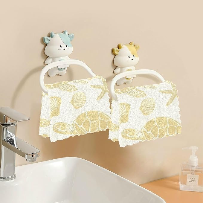 Gold Yellow Turtles Starfish and Seashell Kitchen Towels Dish Cloths Set of 6 Microfiber Cleaning Cloths for Cars Super Absorbent Machine