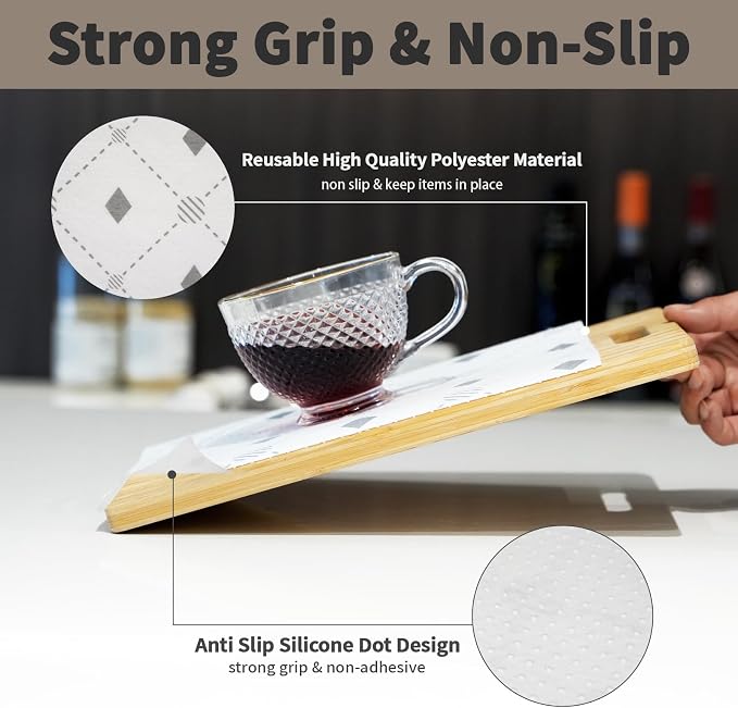 Non-Slip Absorbent Refrigerator Liners Roll 17.7INx12FT, Washable Non Adhesive Fridge Shelf Drawer Liner Cut to Fit Waterproof Fridge Liners for Glass Shelves Vegetable Fruit Storage