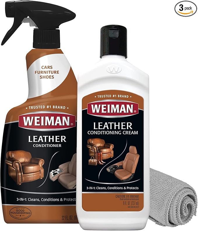Weiman Complete Auto Leather Interior Cleaning & Conditioning Kit