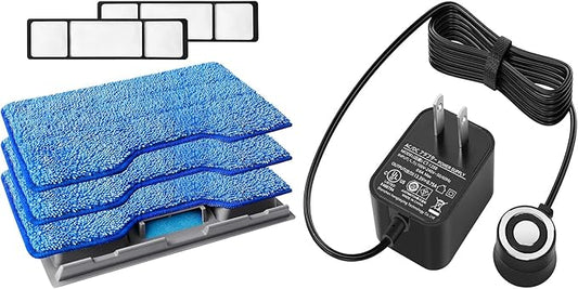 KEEPOW Reusable Mop Replacement Pads Compatible with Shark Vac Mop VM252 VM200 VC205 VM250 /QM250 VM190 VM200P12, Washable Vacuum Mop Pad Refills, Upgraded Design of Dirt Chamber