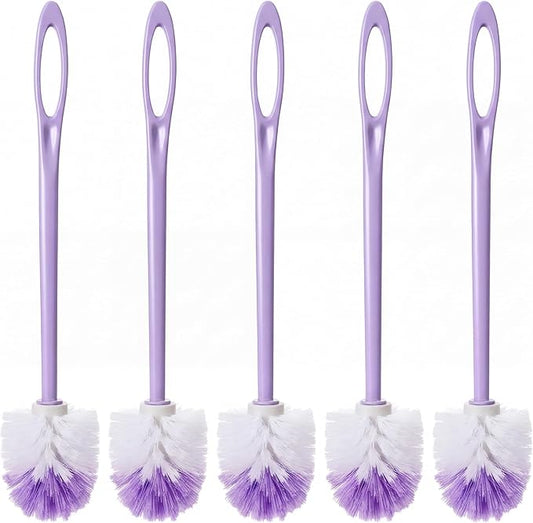 12 Pcs 17.3 Inch Purple Toilet Brush Bulk with Hook Hole Long Handle Toilet Bowl Cleaner Scrubber for Bathroom Household Cleaning Supplies Christmas Home Gifts