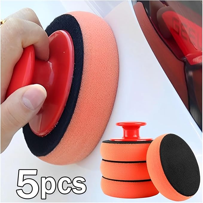 1/5pcs Car Wash Wax Polish Pad Polishing Pad Sponge Car Cleaning Cloth Microfiber Applicator for Auto Polisher Waxing Sponge(Spong-1pcs)