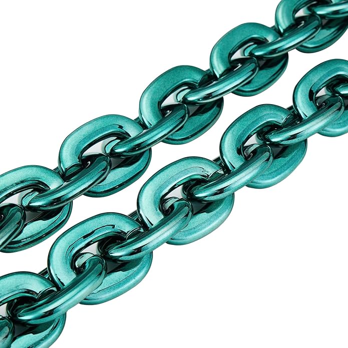 Passed colorfast test,Large Plastic Chain Necklace, 2 Pack / 4 Pack Optional,Hip-hop Rapper Big Chunky Fake Necklace , Super long Detachable, Non-fading Party Clothing Plastic Jewelry Necklace Decoration, Women and Men.