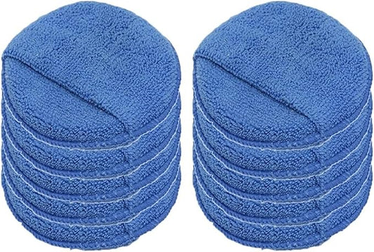 2/5/10Pcs 5-inches Microfiber Wax Applicator Pad Ultra Soft Car Polishing Sponge with Finger Pocket Auto Care Polish Foam Sponge(Blue 10Pcs)