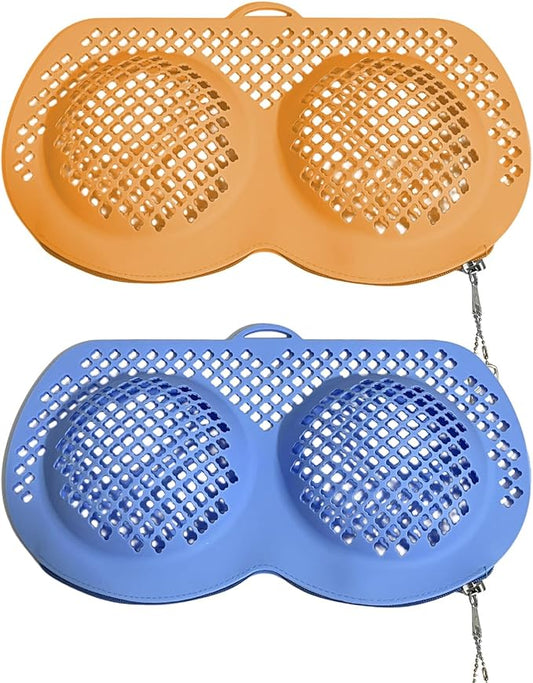 Silicone Bra Washing Bags for Laundry, 2 Pack Lingerie Laundry Mesh Bags, Keep Shape Delicate Wash Bra Bags Prevent Damage, Socks, Underwear, Protective Wash Bags with Lockable Zipper