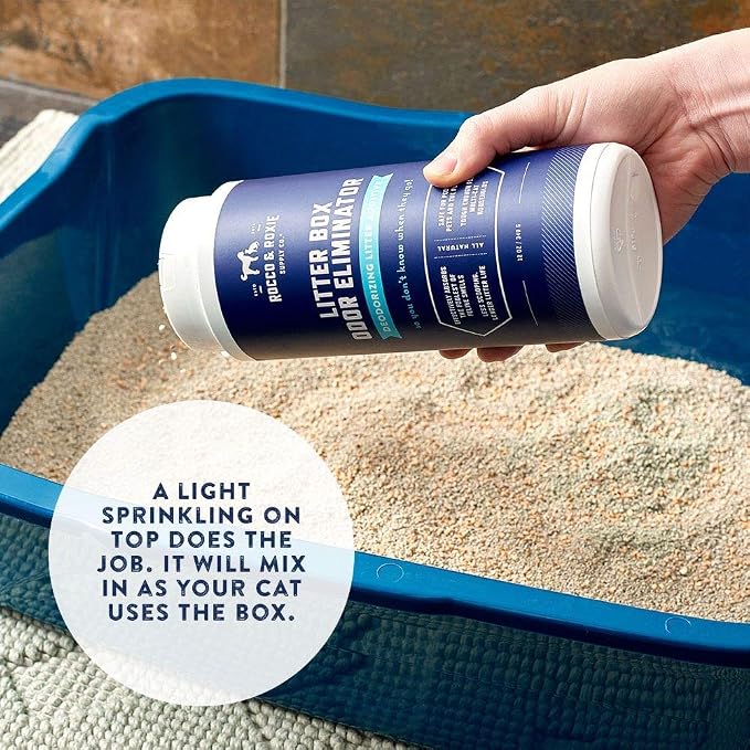 Rocco & Roxie Cat Allergy Supplements & Litter Box Odor Eliminator Bundle