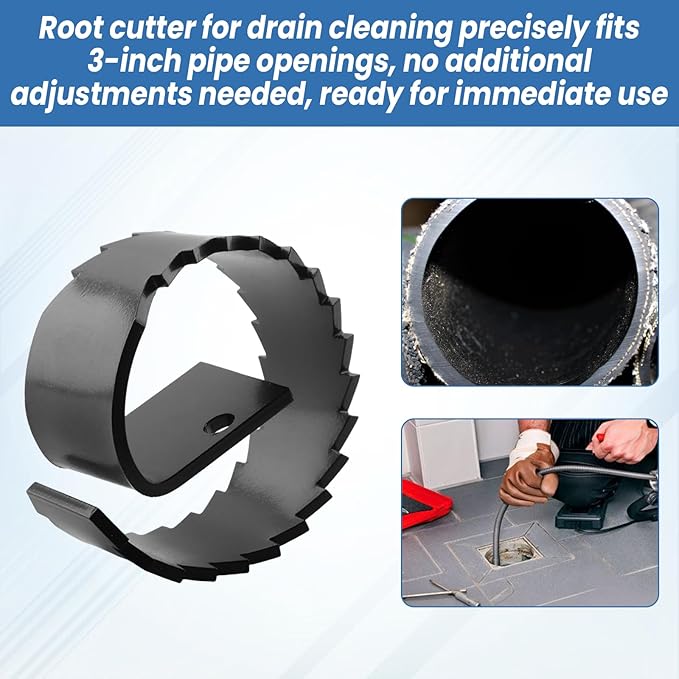 3HDB Heavy Duty Root Saw Drain Cleaner Cutter for General Wire 5/8 to 3/4 Inch Drain Cables that have connectors