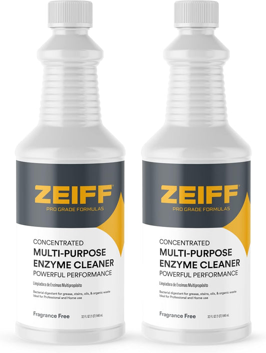 Pro-Grade Multi-Purpose Probiotic Enzyme Cleaner - Powerful Cleaning & Odor Eliminating Formula For Professional & Home Surfaces - 32 Ounce - Fragrance Free, 2 Pack