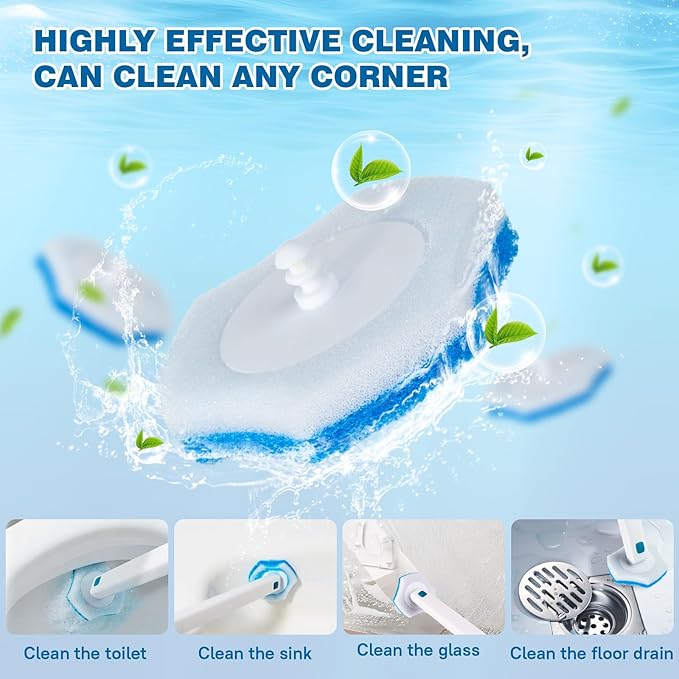 Disposable Toilet Brush Refills,48 Pcs,Disposable Toilet Cleaner,Toilet Bowl Cleaner,Not Compatible with Other Brands