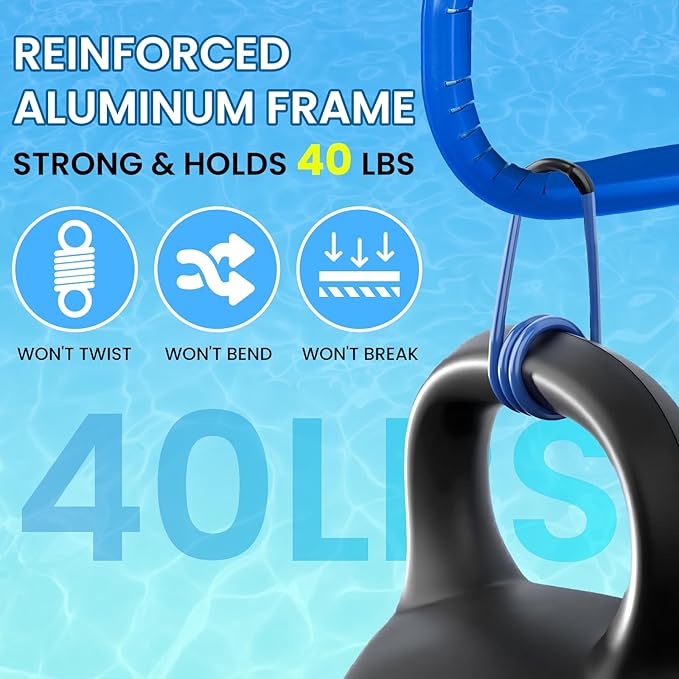 Poolvio 17.5" Pool Net with Diamond Ultra-Fine Mesh & 15 FT Telescopic Pole