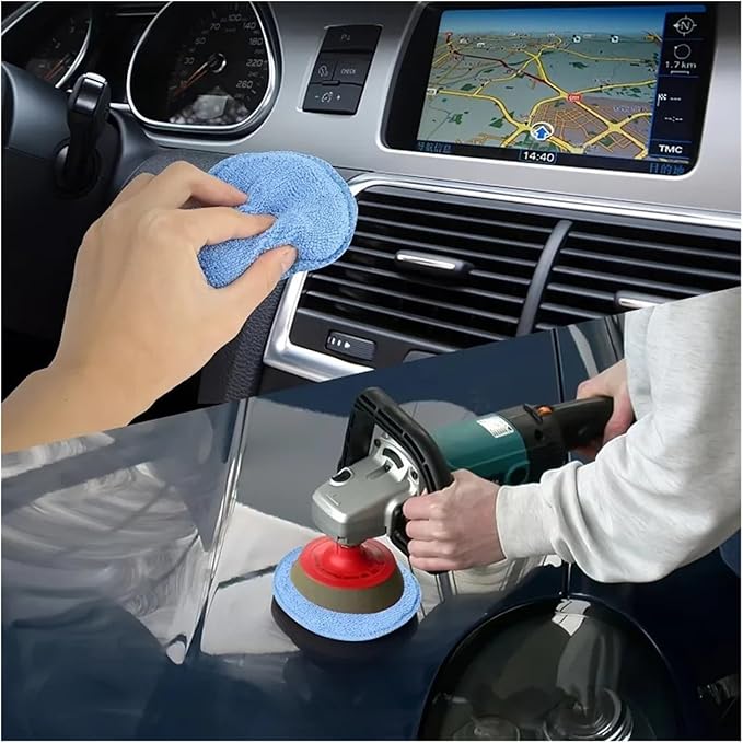 1 PC Microfiber Wax Applicator Pads, Buffing & Detail Polishing Foam Pads for Car Cleaning Fine Polishing