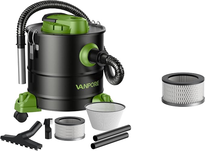 Ash Vacuum(Green) + One More Hepa Filter
