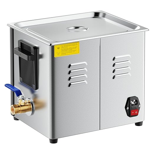 VEVOR 10L Ultrasonic Cleaner, Professional 180W Ultrasonic Cleaner Machine with Digital Display and Cleaning Basket, 40kHz Stainless Steel Cleaning Machine Ideal for Jewelry, Coins, Watches, Razors