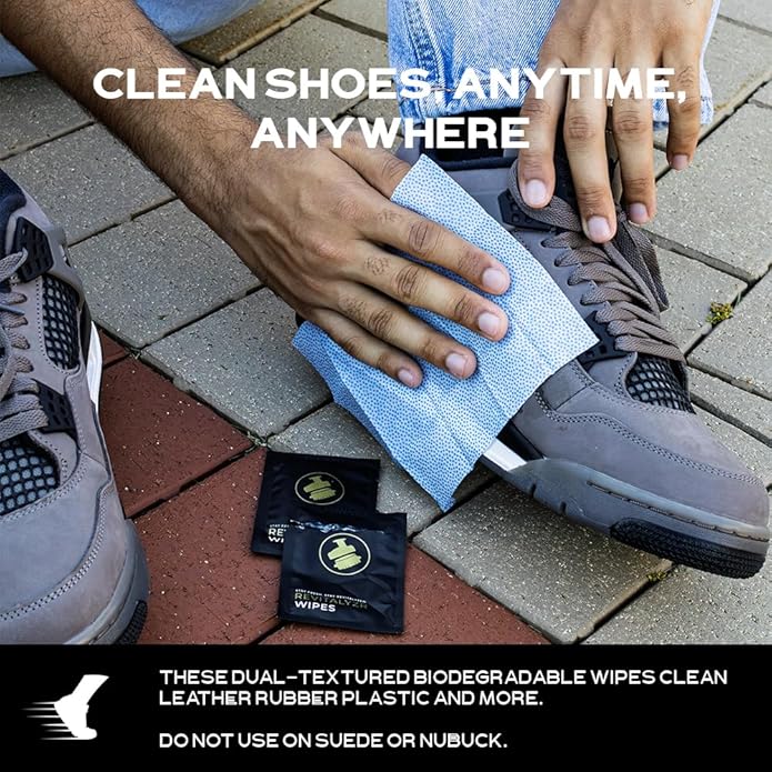 Shoe Cleaning Kit, Wipes & Spray All In 1 Bundle – Sneaker Cleaner for Leather, Suede, Nubuck, Canvas - Ergonomic Brush, Microfiber Cloth