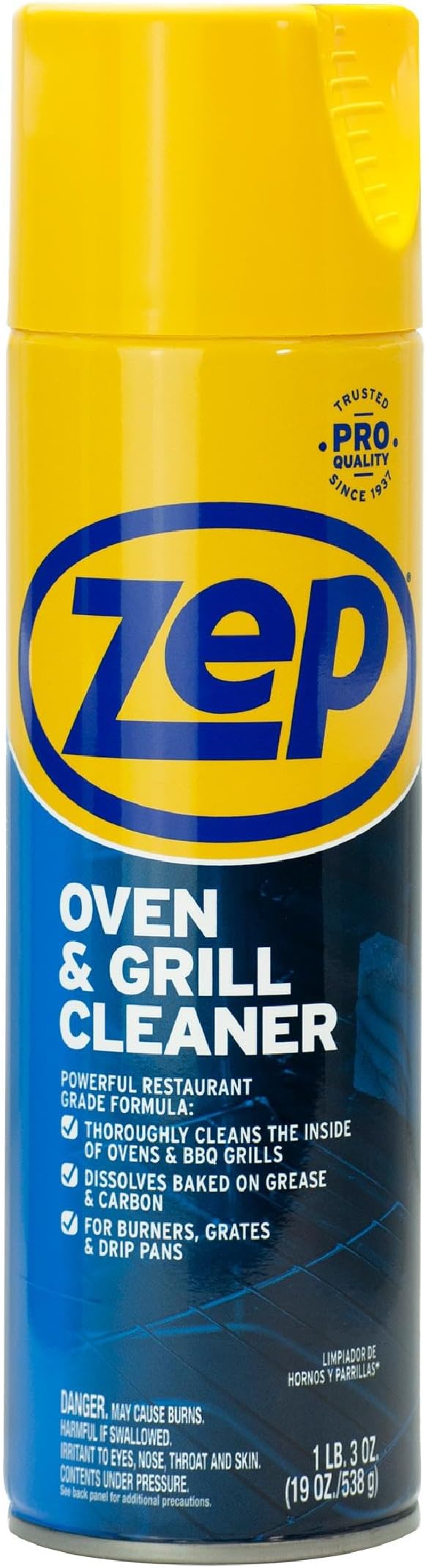 Zep Heavy-Duty Oven and Grill Cleaner - 19 oz (Case of 2) ZUOVGR19 - Dissolves Grease on Contact, on Burners, Grates and Drip Pans