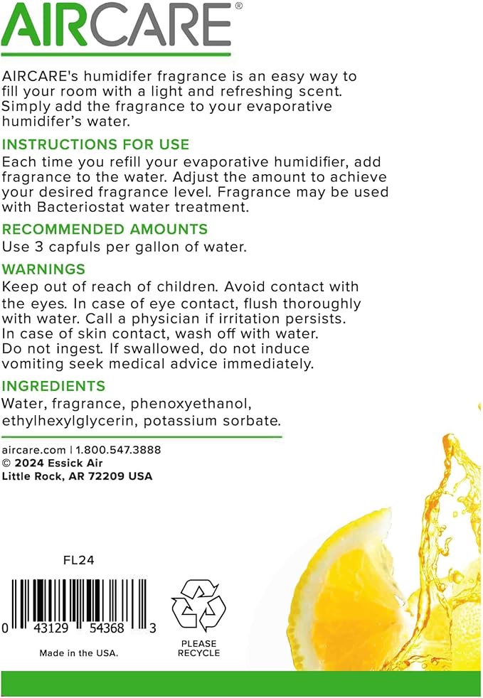 Lemon Fresh Humidifier Fragrance and Bacteriostat Combo Pack