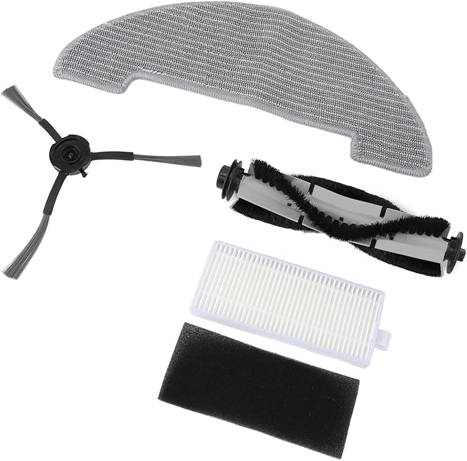 Robot Vacuum Cleaner Replacement Accessories for Nimble T7 T8, Including Main Brush Side Brush Filter Mop Cloth Set