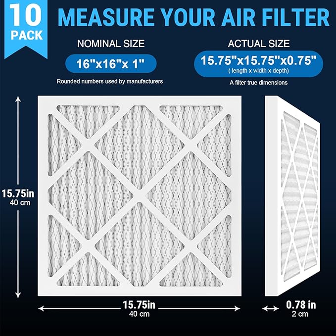 Mounto 10-Pack Pre-Filter Replacements for HEPA 500 Air Scrubber, Enhanced Dust Capture, Easy Installation, Extends HEPA Filter Life