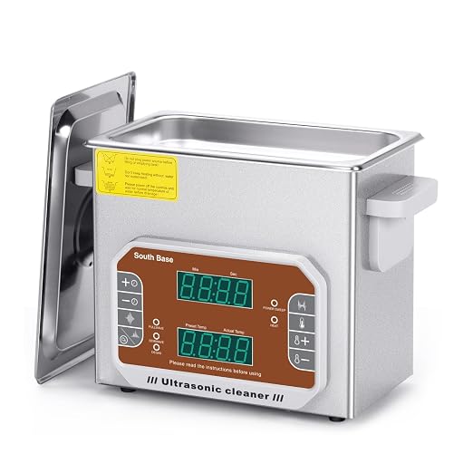 SOUTH BASE Ultrasonic Cleaner,3L Ultrasonic Jewelry Cleaner with Cleaning Basket,Timer&Heater,120W Touch Control Sonic Cleaner for Cleaning Jewelry,Eyeglasses,Coins