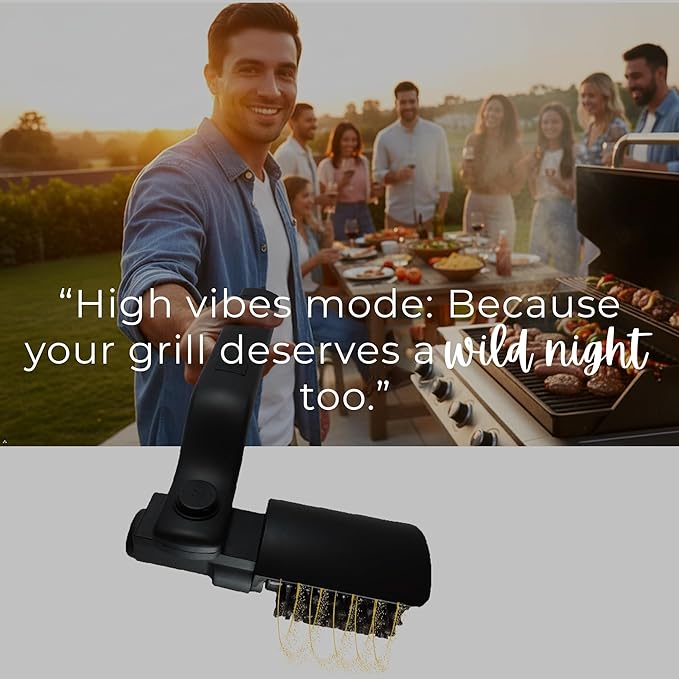 Electric Grill Brush, 90 Minute Runtime, 3-Speed Motor, No-Shedding Stainless Steel Bristles, 2026 Upgraded Grill Cleaner with Grinding Wheel, Design by a US Brand, Premium Gift for Men & Dad