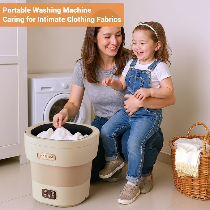 Portable Washing Machine, Mini Washer 12L Upgraded Large Capacity Foldable Washer Deep Cleaning of Underwear Baby Clothes and Other Small Clothes for Apartments Dormitories Hotels