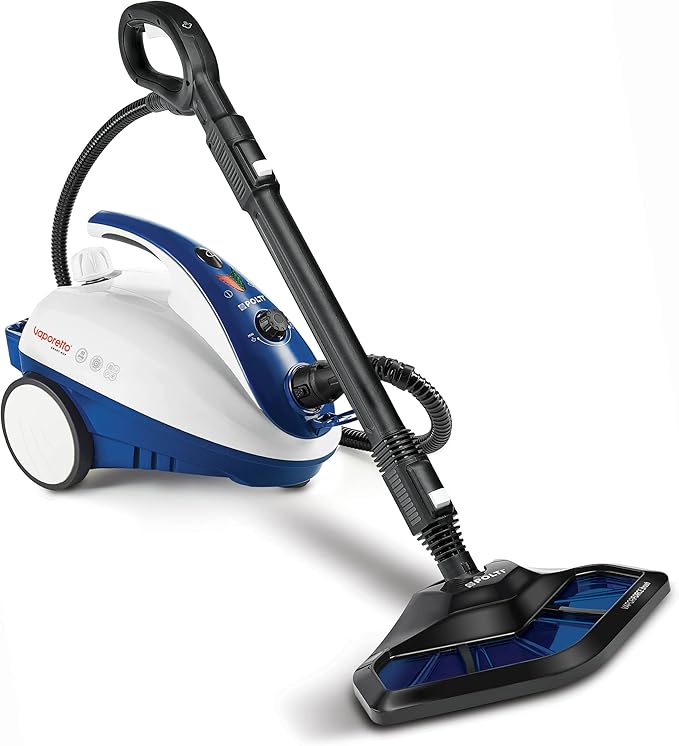 POLTI Vaporetto Smart Steam Mop and Steam Cleaner for Cleaning and Sanitizing with 12 Attachments Works for Tile Floor with Grout, Carpet, Car Detailing, Hardwood, & Furniture 1 Year Warranty