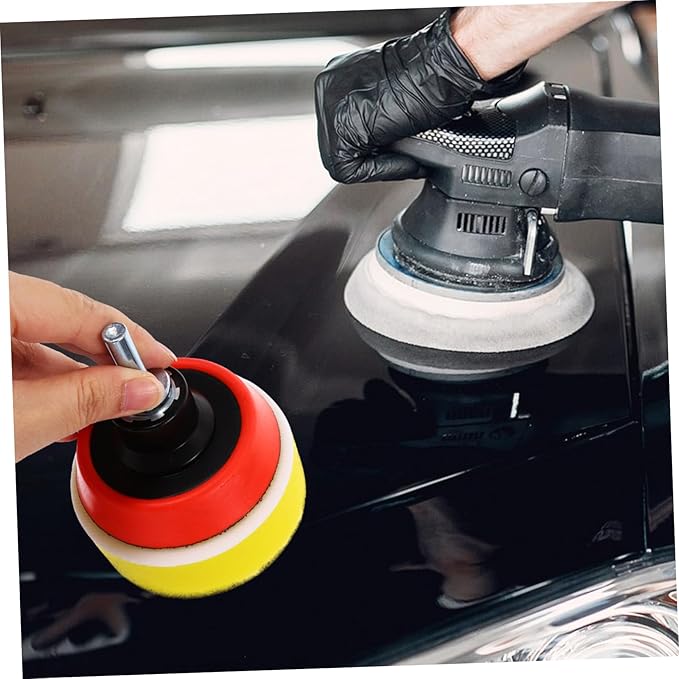 Zerodeko 1set Buffer Sponge Pad Polishing Wheel Kit for Car Waxing and Household Cleaning Self-Adhesive Polishing Pads for Drill Use Buffing Wheel